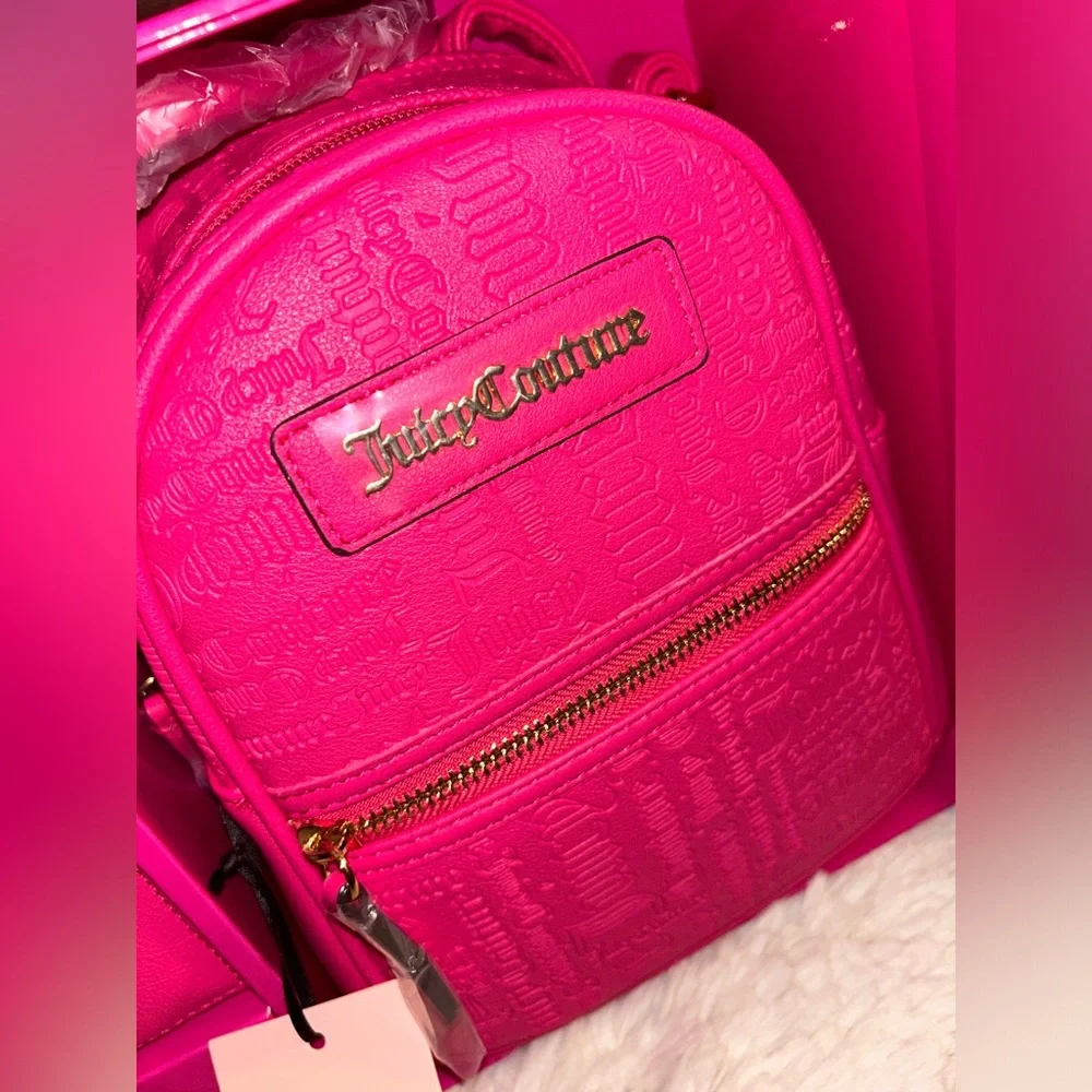 Juicy Couture Backpack, Card Case, & Keychain SET